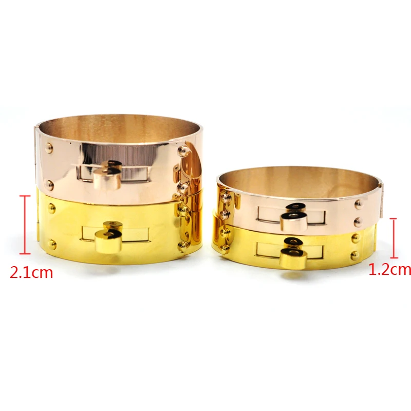 FYSARA 21mm/12mm Big Wide Button Bracelet & Bangle For Men Women Brand Rock Jewelry Pulseiras Stainless Steel Manchette