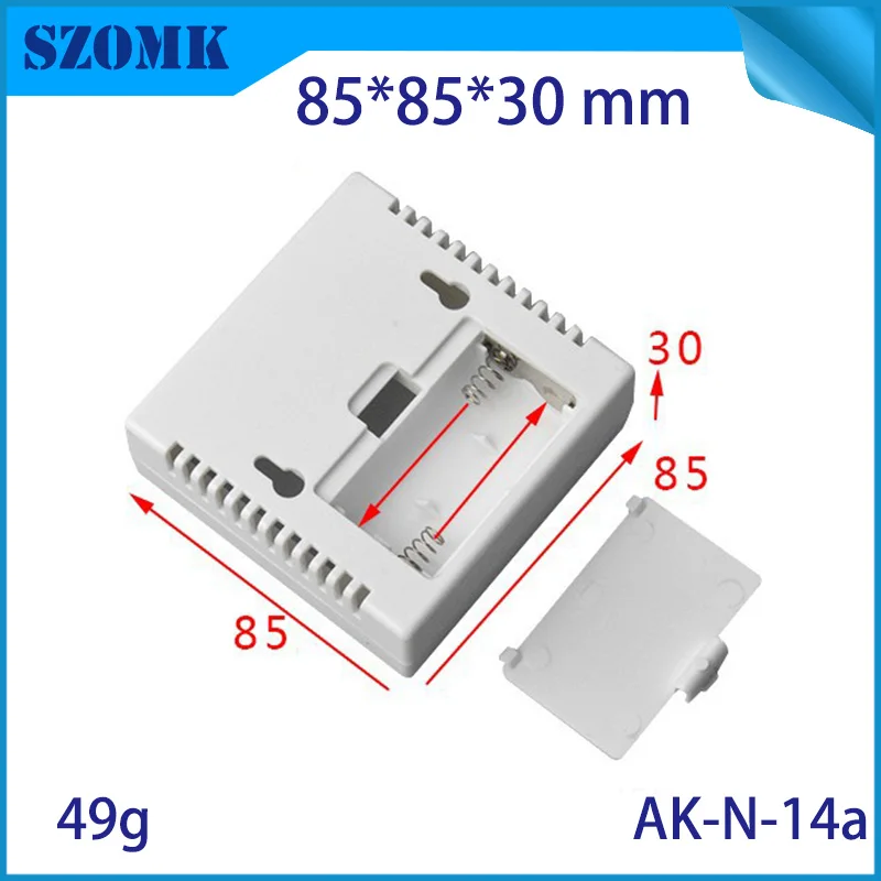 4 Pieces 85*85*30mm SZOMK enclosure plastic electronics 2X AA battery holder LCD junction box wall mounted enclosure outlet box