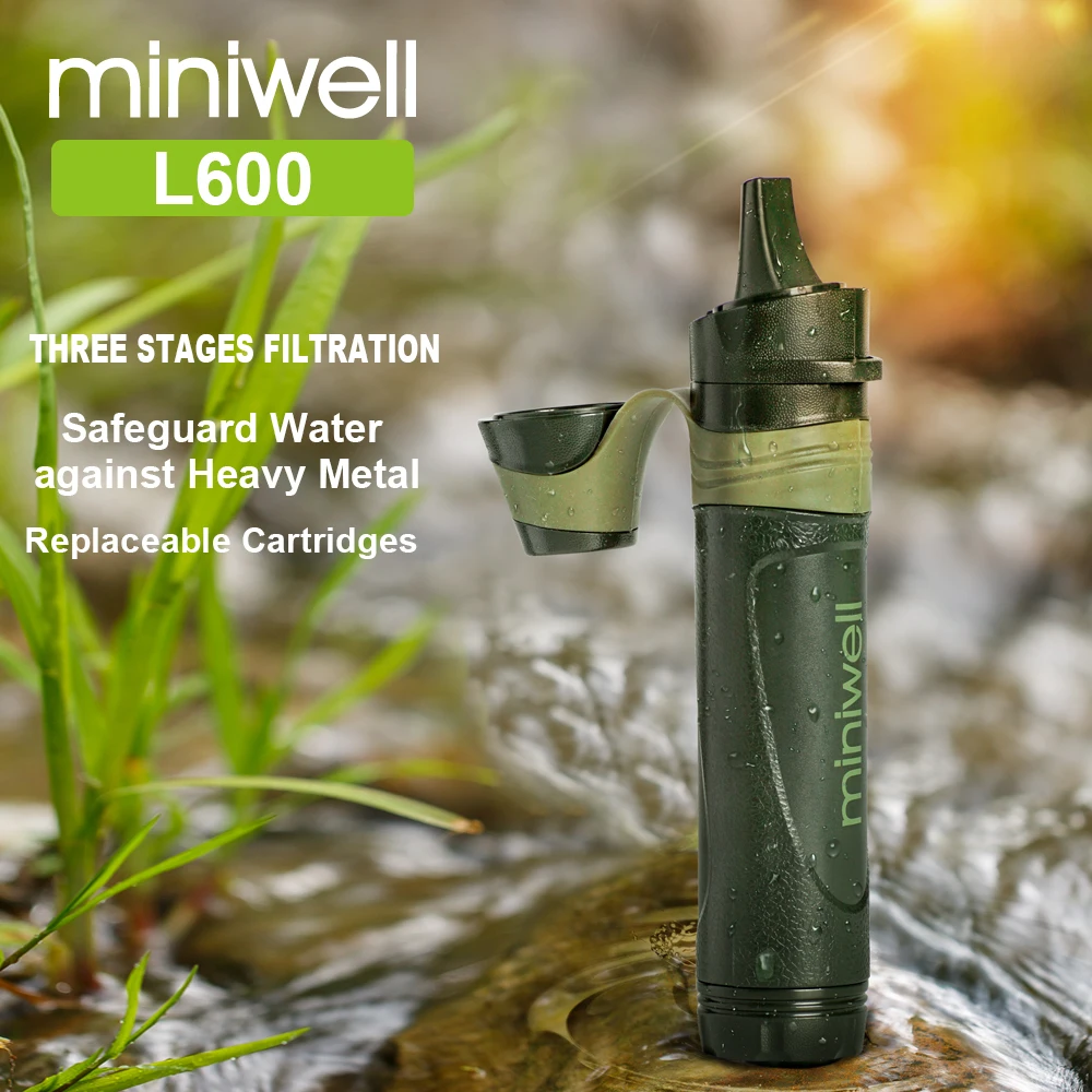 Miniwell L600 Outdoor Survival Camping Equipment Portable Straw Water Filter