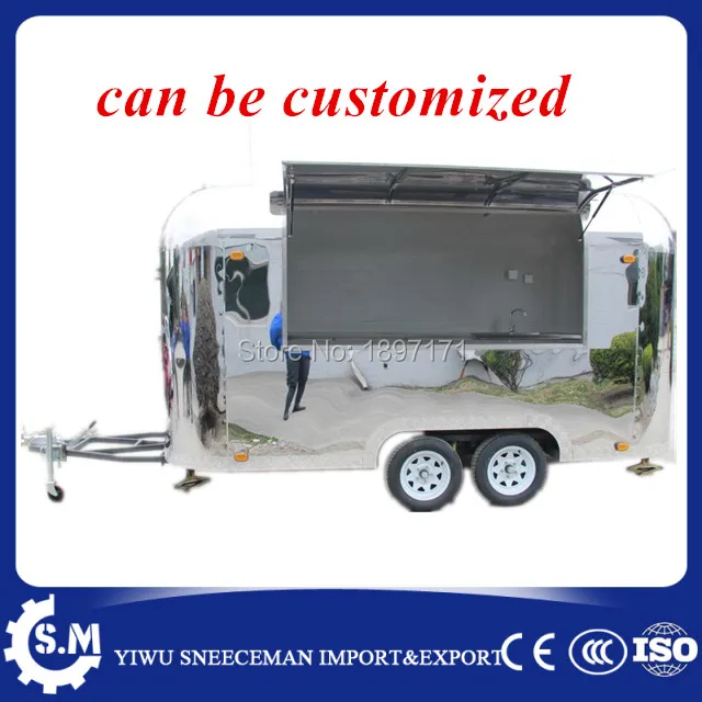 Attractive Multifunctional Sparkling food trailer and new bling food truck mobile kitchen