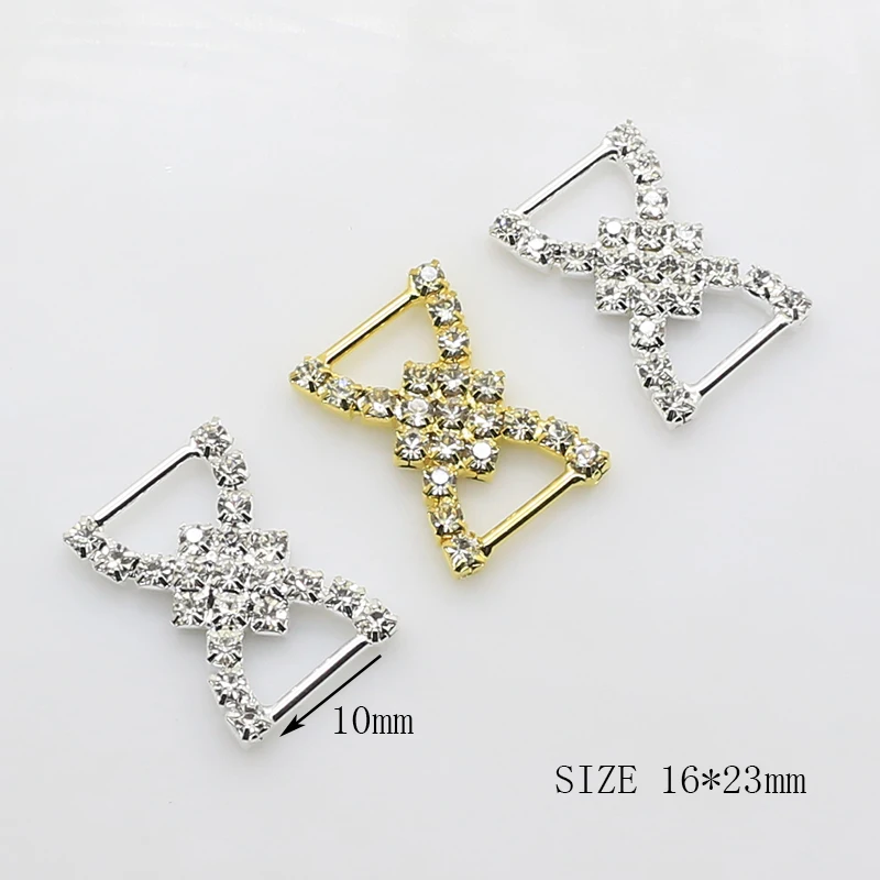 ZMASEY New Rhinestones Buckles 10Pcs/Lot Fashion 16*23mm Jewelry Decoration DIY Handwork Beautiful Accessories