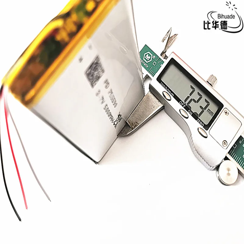 Bateria de energia lítio/íon de lítio 3 litros, boa qualidade, 3.7v, 5000mah, 755590 para tablet, pc, banco, gps, mp3,mp4