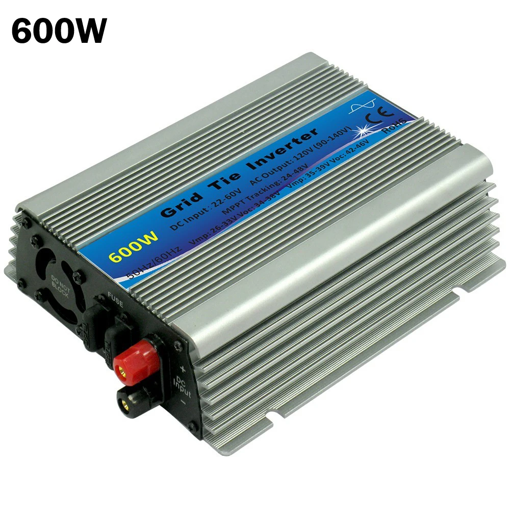 

600W Grid Tie Micro Inverters MPPT Pure Sine Wave 22-60V DC to 110V or 230VAC Inverters for 30V or 36V Solar Panel CE