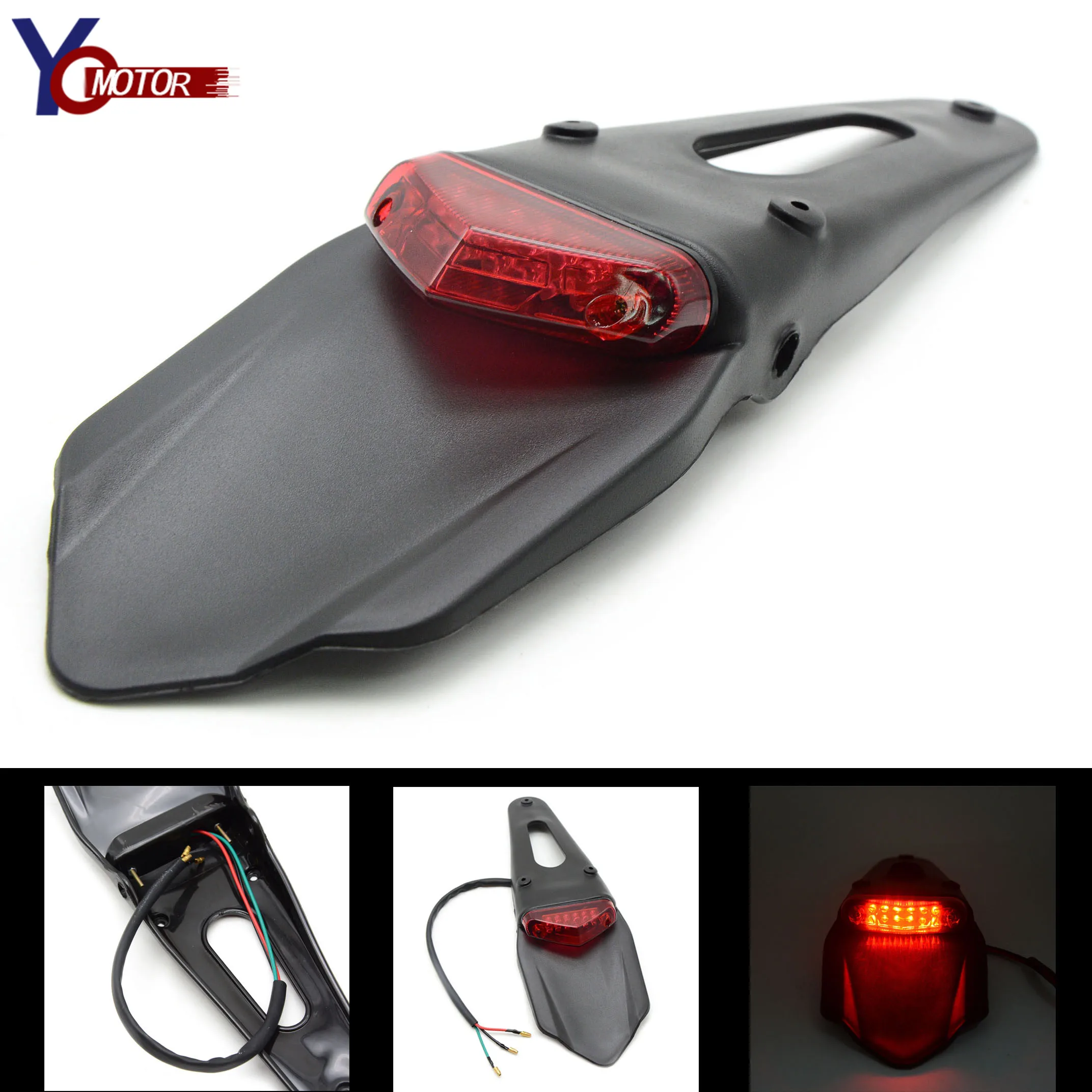 FOR HONDA CRF125F CRF450RX CRF250PALLY  Motorcycle Light Trial Bike LED Motorbike Brake Stop Rear rear fender Tail Light