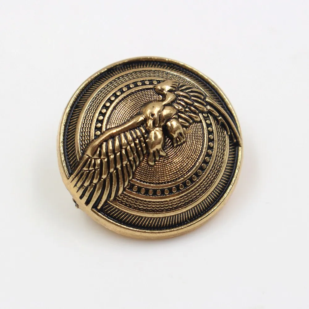 10pcs/lot eagle metal buttons Gold for clothing sweater coat decoration shirt buttons accessories DIY JS-0269