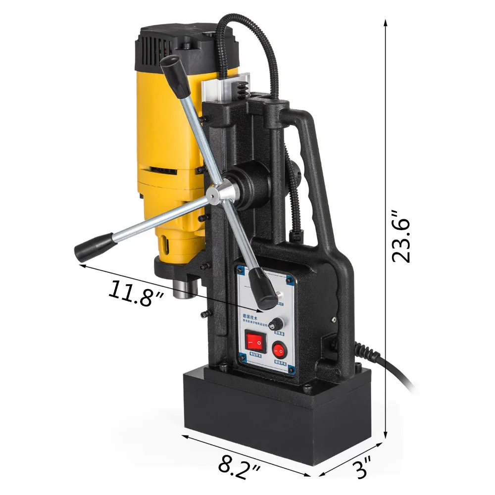 1200W MB-23 Magnetic Base Drill Press 23mm Boring 13500N Magnet Force Tapping