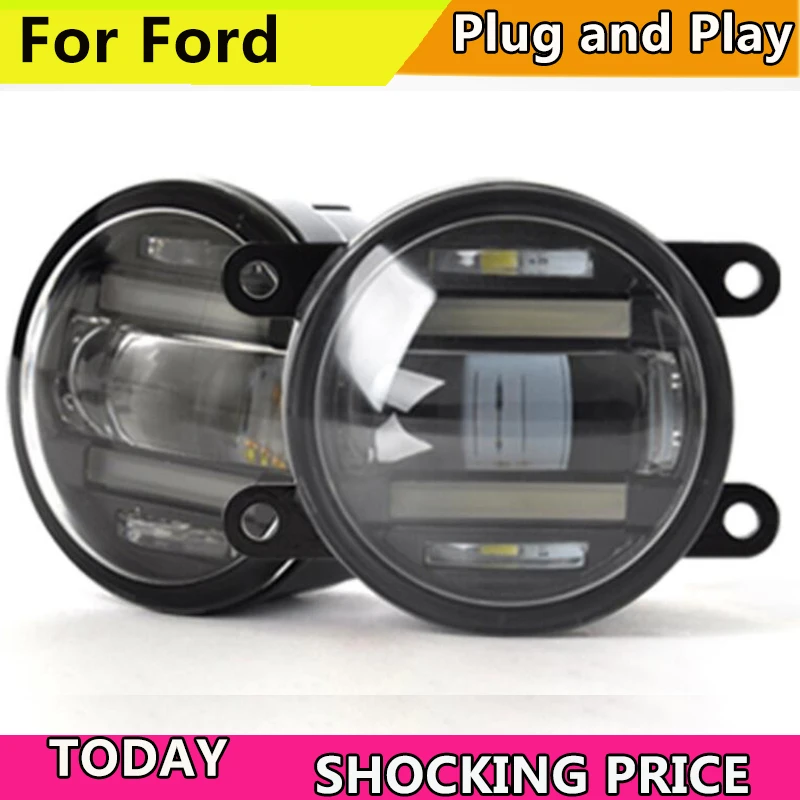 doxa Car Styling Fog Lamp for Ford Ranger Falcon Transit Mustang LED Fog Light LED DRL 2 function model Fog Lamp with DRL