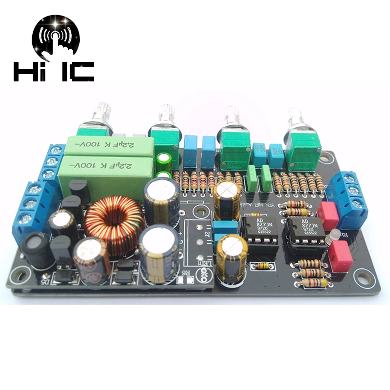 DC12V Màu Ban Xe Tông Ban Xe Khuếch Đại Preamp AD827 OPA2604 Đơn Điện Preamp Màu Miễn Phí Vận Chuyển