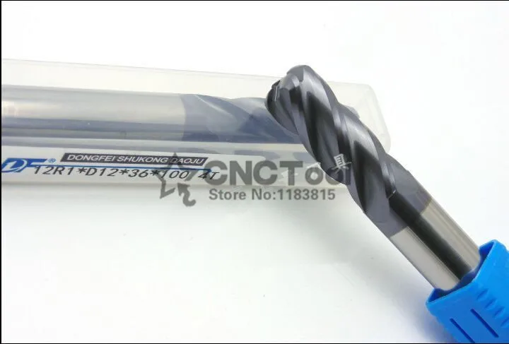 

Free shipping 1PCS 10R2.0~12R2.0*75L 4 flutes Cemented Carbide Corner Radius endmill CNC router bit milling cutter tool