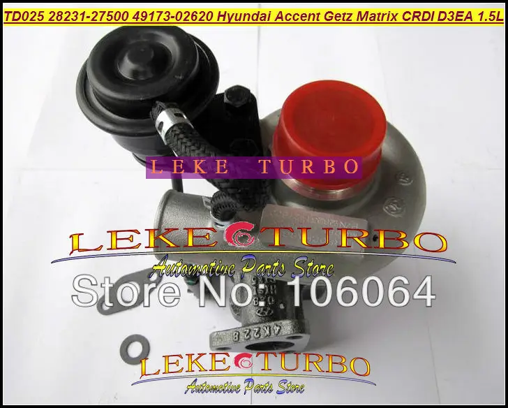 Turbocharger TD025 28231-27500 49173-02610 Turbo For HYUNDAI Accent Matrix Getz For KIA Cerato Rio 2001-2005 1.5L D3EA 1.5 CRDi