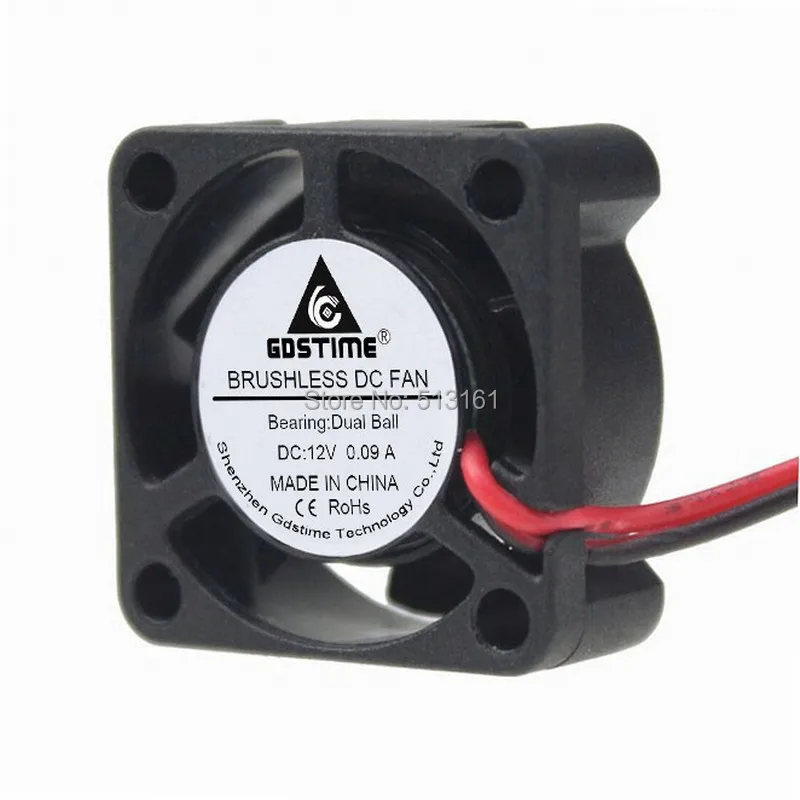 Небольшой микро-вентилятор охлаждения постоянного тока Gdstime, 12 В, 25x25x10 мм, 2510
