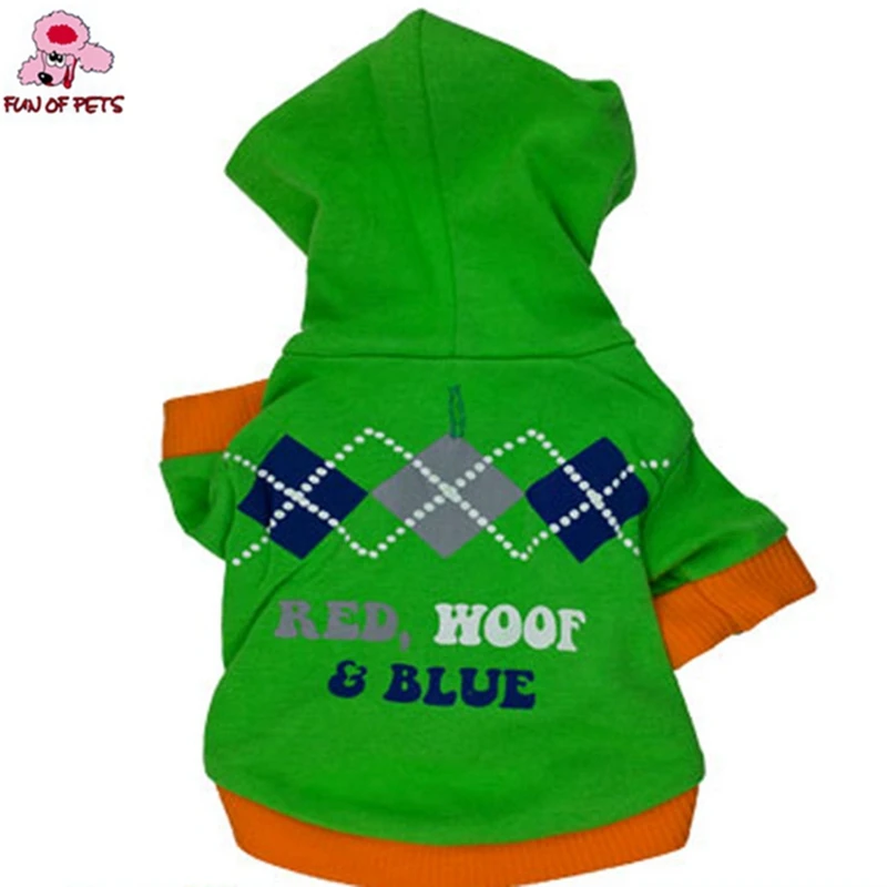 New Autumn And Winter Fashionable Green Grid Pattern T-shirt With Hoodies Dog Clothes For Pets