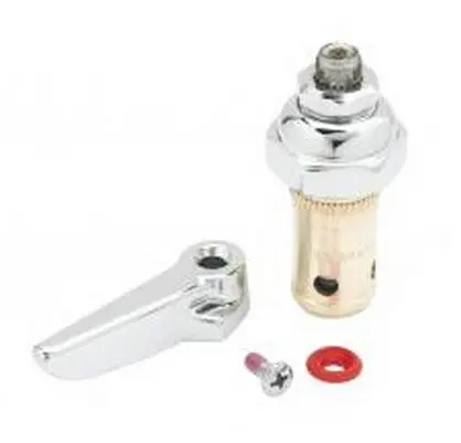 T&S 002712-40 Eterna Spindle Assembly, Spring Check, Right Hand (Hot), Lever Handle, Screw, & Index