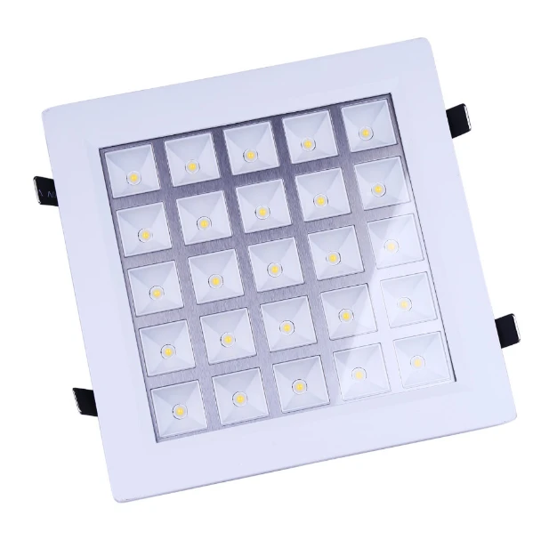 Free Shipping Ultra thin Design AC85v-265v 25W Led panel lights Recessed Grid Downlight Lattice Ceiling Channel