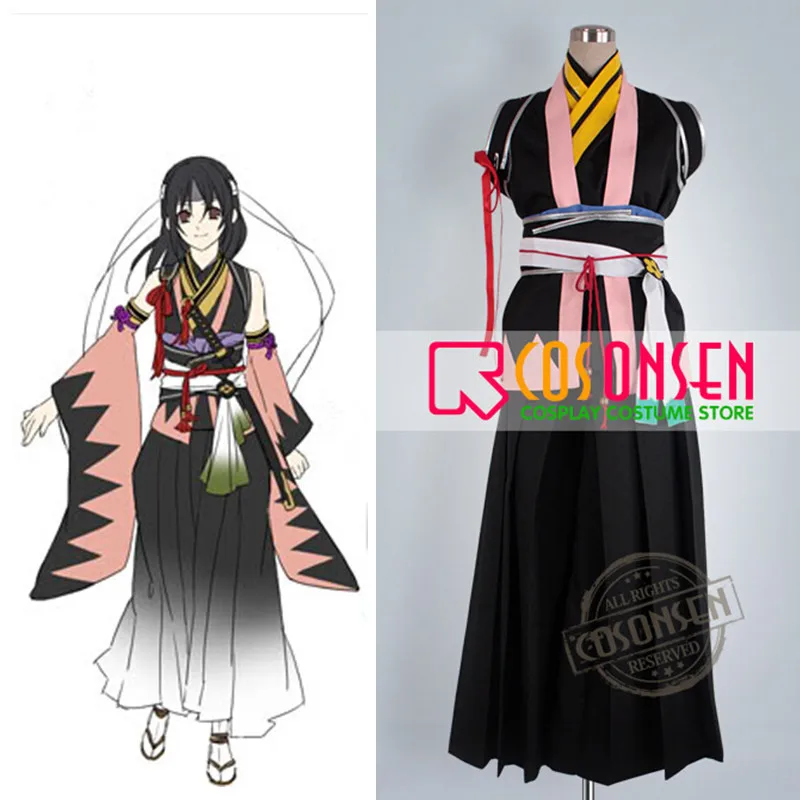 

COSPLAYONSEN Hakuouki Chizuru Yukimura Battle Cosplay Costume 6 PCS Set Custom Made