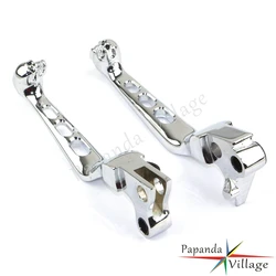 Motorbike CNC Chrome Skull Brake Clutch Hand Levers For Harley Touring Sportster XL883 1200 Softail Heritage Dyna Low Rider