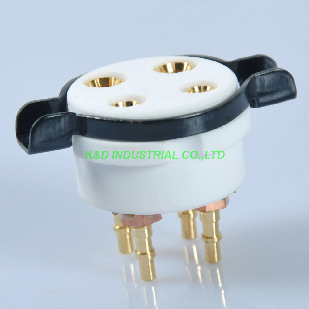 2 шт., 4-контактный CMC, керамическая золотая трубка, розетка, клапан, печатная плата 2A3 300B 274A 50 80, аудиозапчасть GZC4-T-G