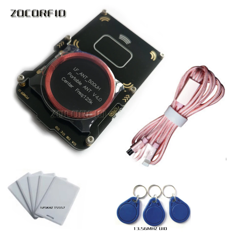 Proxmark3 Easy V5.0 DEV Kits develop suit nfc RFID reader prox/card em4x uid changeable card 13.56MHZ clone crack