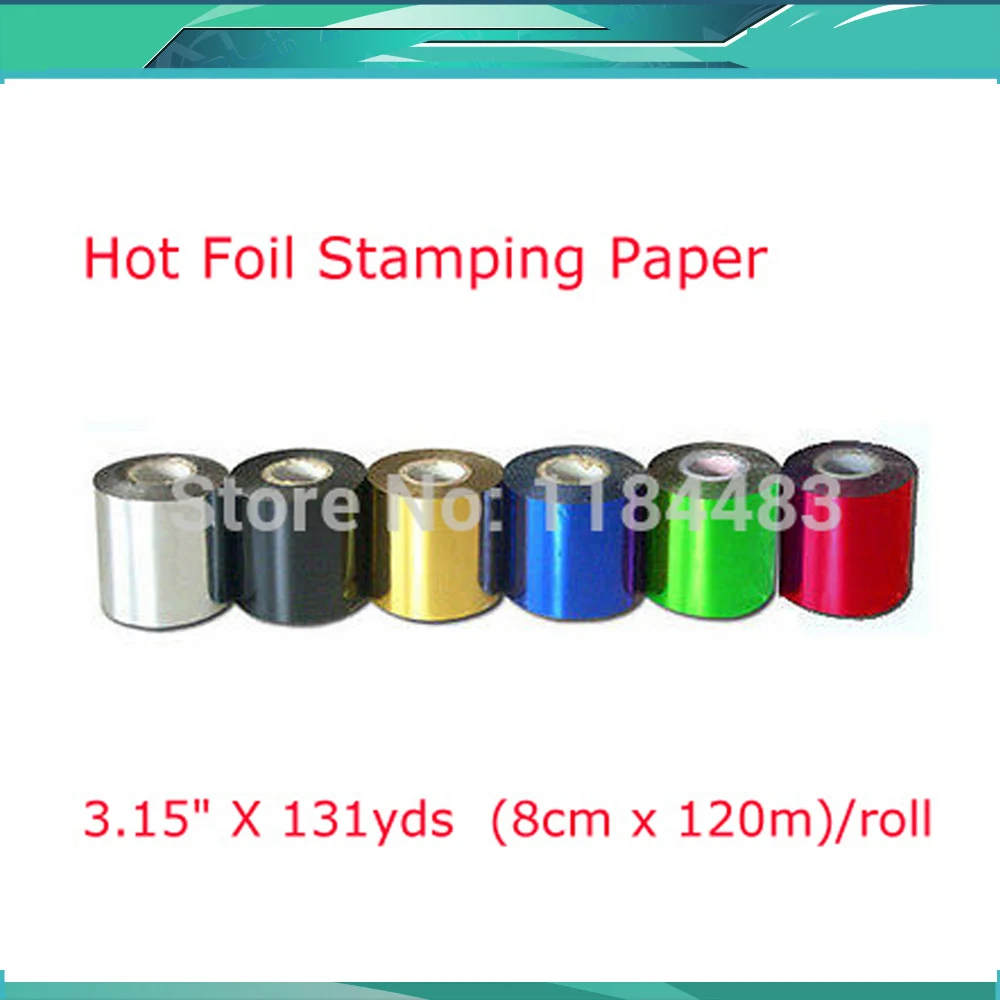 Six Rolls PVC  Foil Hot Stamping Heat Transfer Anodized Gilded Paper