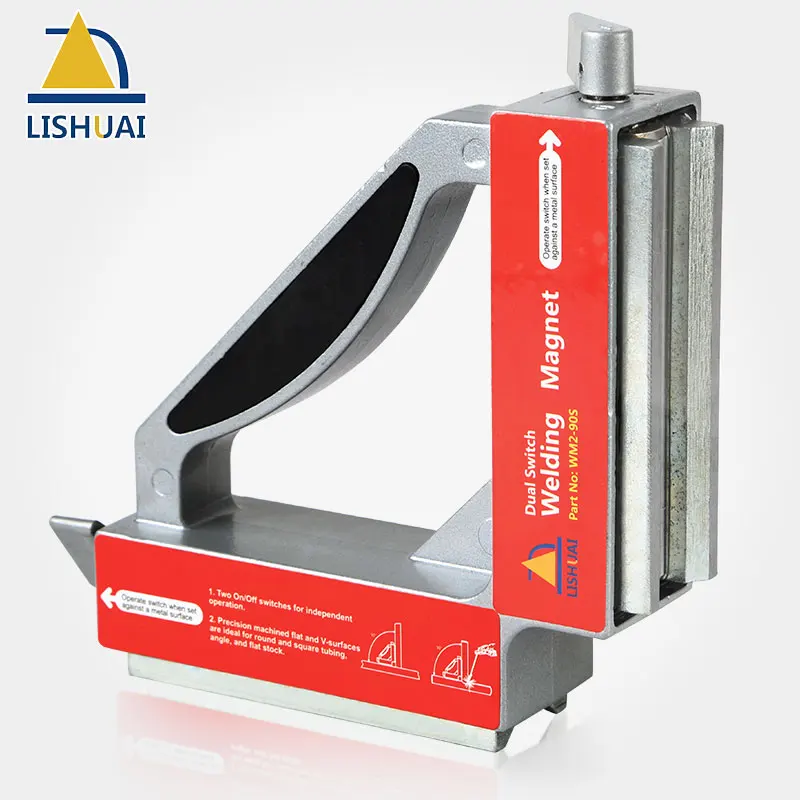 LISHUAI Dual Switch 90 Degree Magnet Squares/On/Off Strong Neodymium Magnetic Holder Clamp WM2