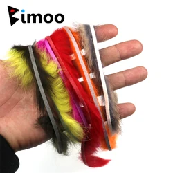 6PCS Assorted Colors 3mm Narrow Zonker Strips Hare Rabbit Strips for Fly Tying Material Red Orange Yellow Green Natural