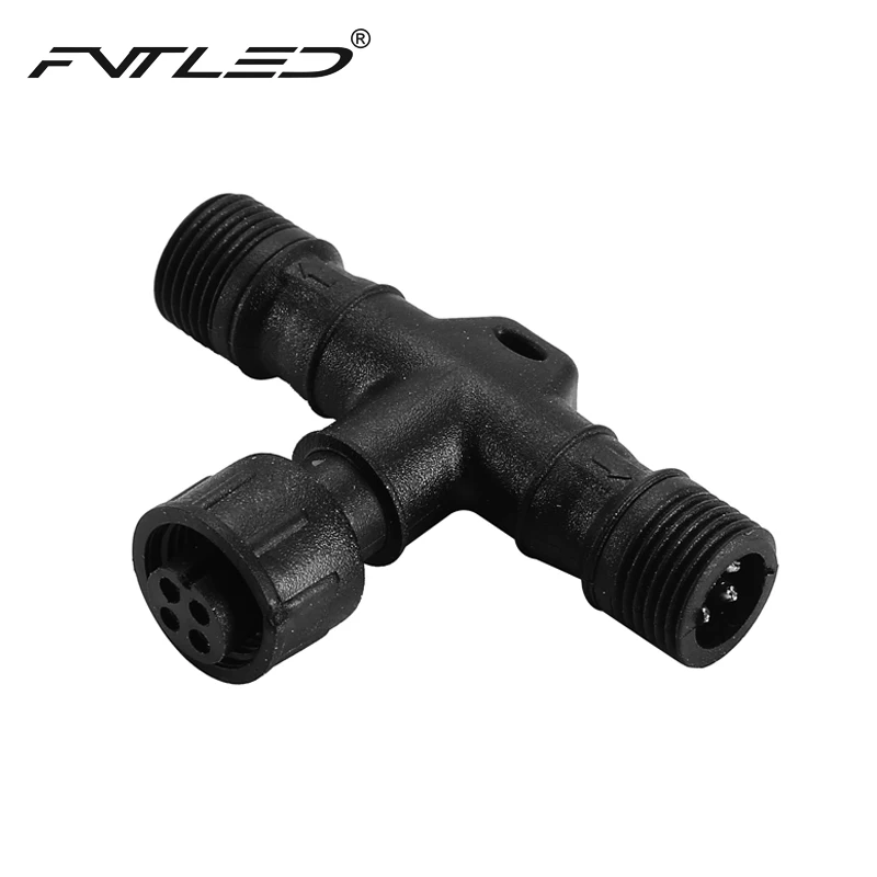 5pcs 2 PIN/4PIN T Connector Y Connector IP67 Waterproof for LED Deck Ligth Step Stairs Lamp with 2*male and 1* female Connectors