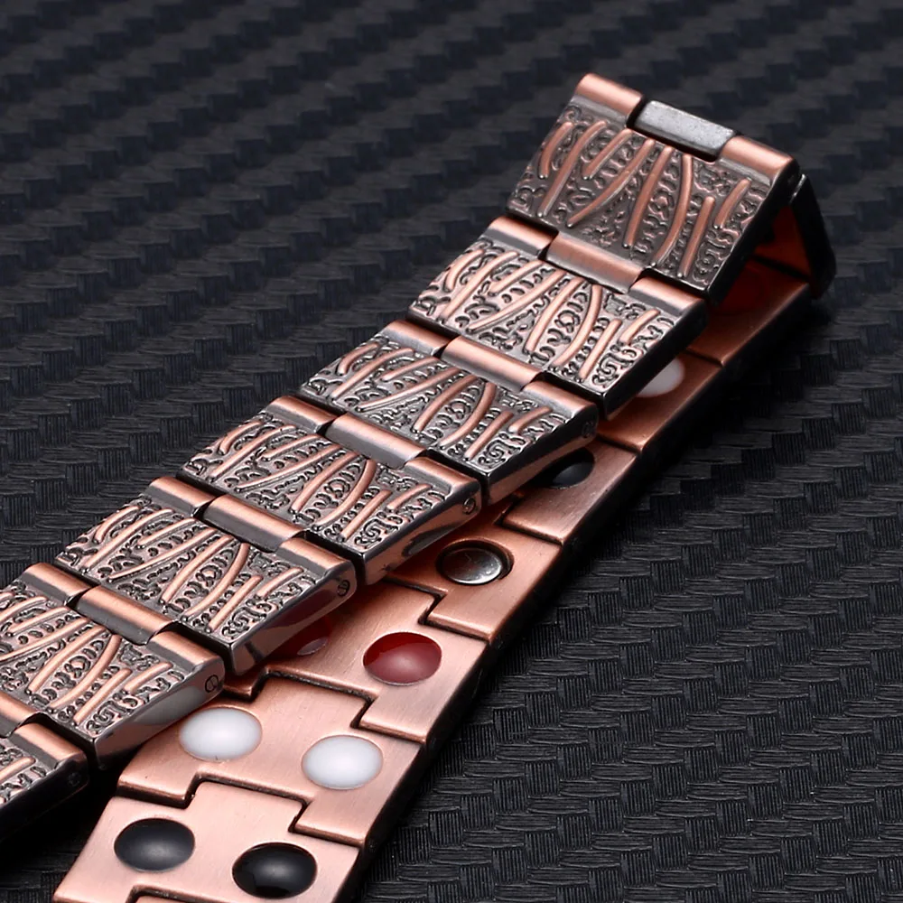 Pure Copper Magnetic Bracelets For Men Ions Germanium Health Care Medical Energy Bracelets Jewelry