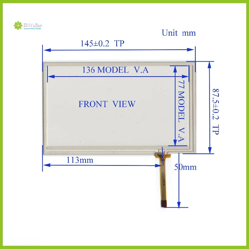 

TIANMA-60S-VT-032012 145mm*88mm 6inch 4 lins Resistance Touch Screen glass touchsensor 145*88 digitizer GLASS this iscompatible