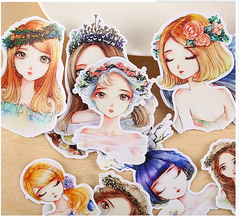 15pcs Creative Cute Self-made Forest Girl / Forest Spirit Scrapbooking Stickers /Decorative Sticker /DIY Craft Photo Albums