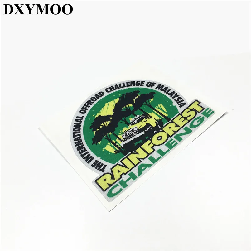 12x10cm Car Sticker Reflective 3M Motorcycle Helmet Decal Vinyl for 4x4 SUV RAINFOREST CHALLENGE OF MALAYSIA RFC