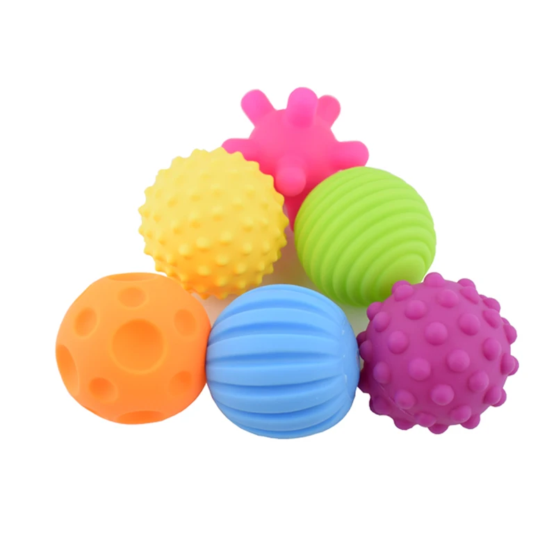 

4@6 pcs Textured Multi Ball Set develop baby's tactile senses toy Baby touch hand ball toys baby training ball Massage soft ball