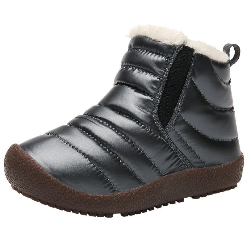 Impermeabili grandi bambini scarpe invernali ragazzo caviglia bambini stivali caldi bambine stivali da neve in peluche 3 4 5 6 7 8 9 10 11 12 13 14