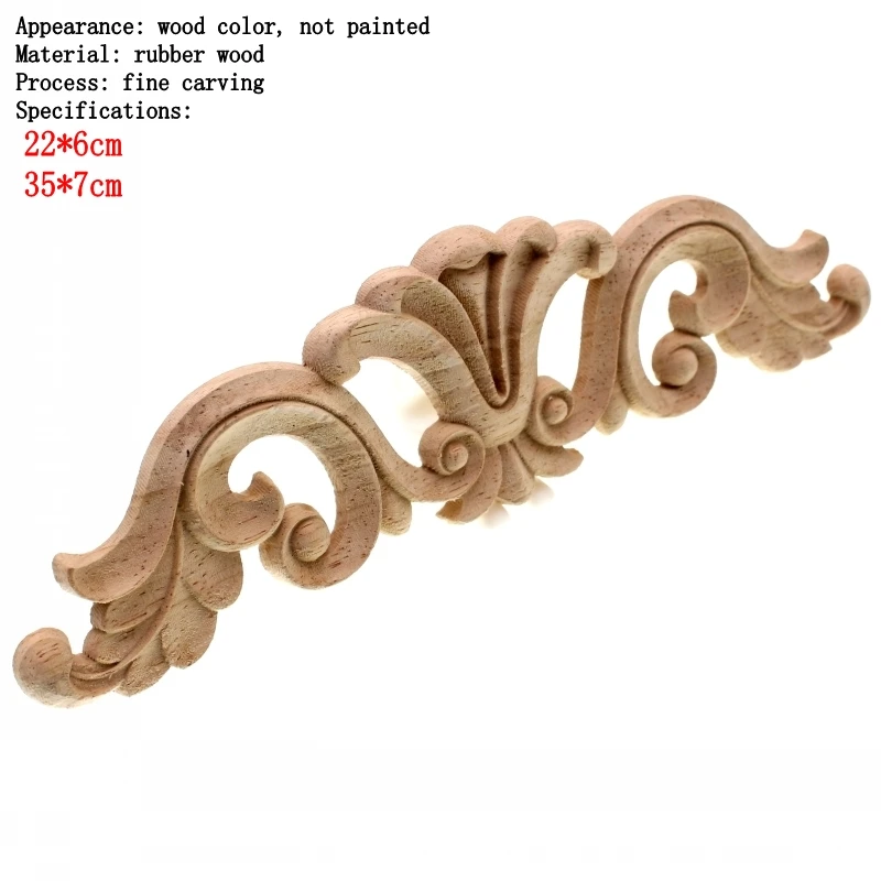 RUNBAZEF Wood Carving Decor Furniture Wooden Decal Corner Onlay Applique Frame For Vintage Home Wedding Decoration Accessories