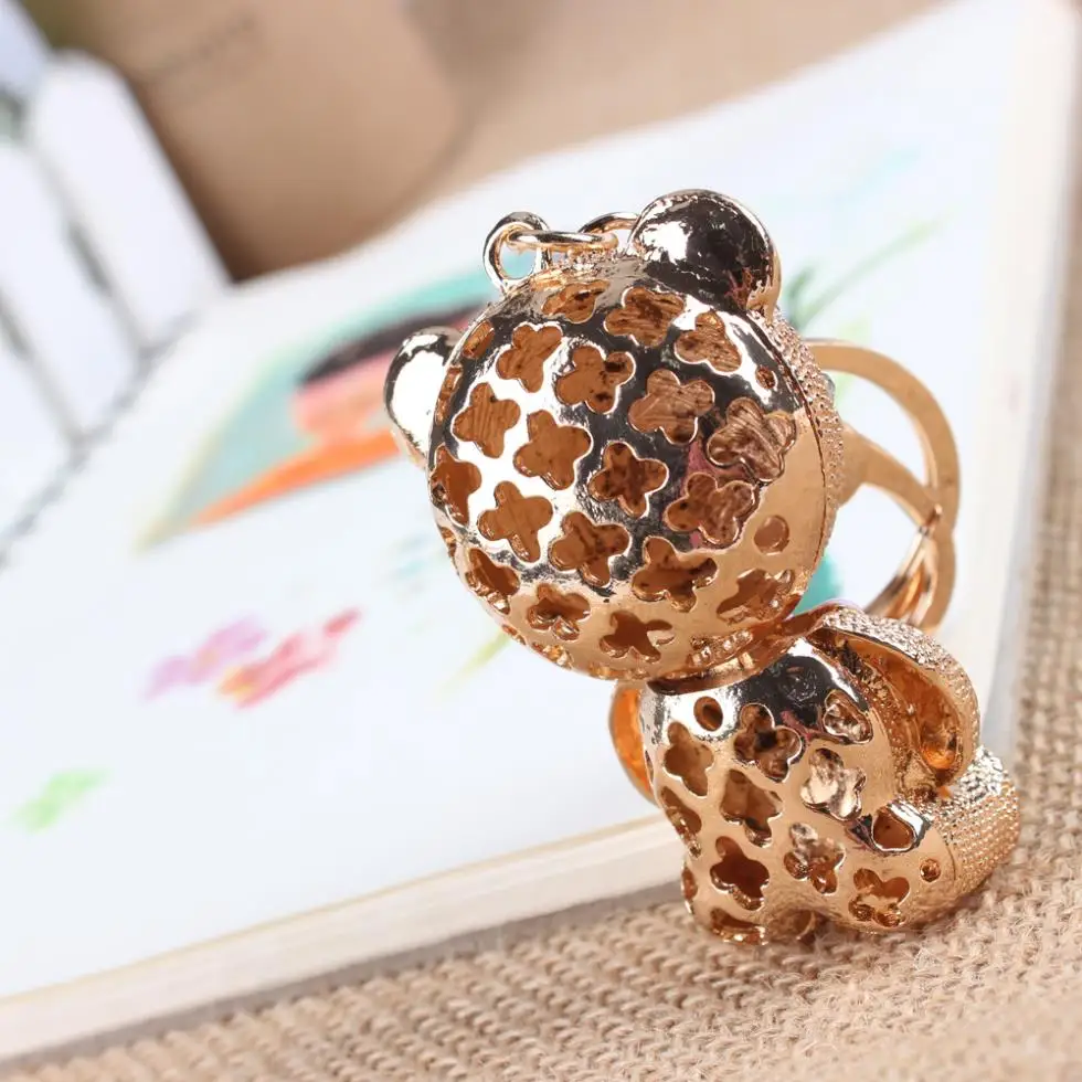 Lovely Little Bear Butterfly Bowknot Crystal Rhinestone Charm Pendant Purse Bag Car Key Ring Chain Creative Wedding Party Gift