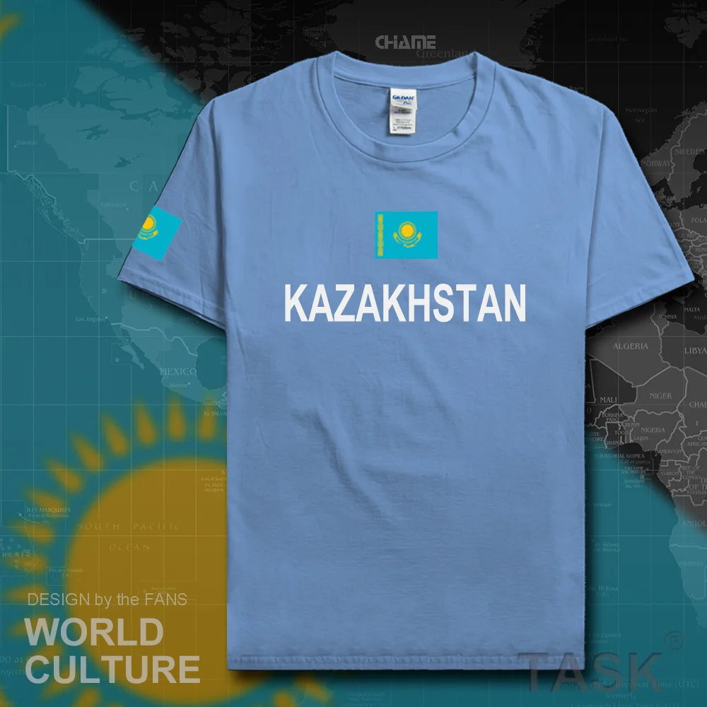 Kazakhstan men t shirt 2017 jersey nation cotton t-shirt meeting fitness Kazakh gyms clothing tees country flag KZ Kazakhstani