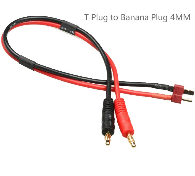 Adapter Cable 4MM Banana Plug to T Plug Male Connect for Lipo Battery Charging Adapting Wires 15CM RC Heli Multirotor Cars Parts