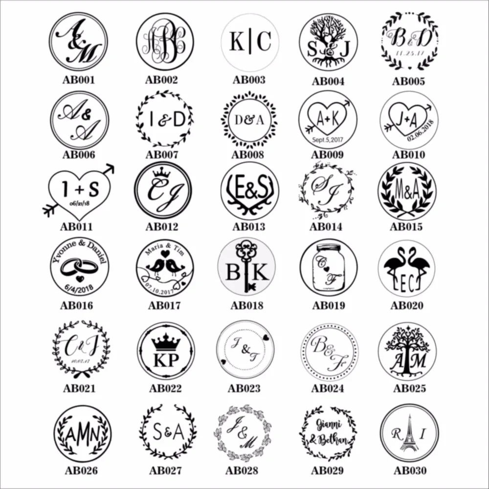 Personalized 2 initials monogram wax seal stamp sealing wax wedding invitation wax seals