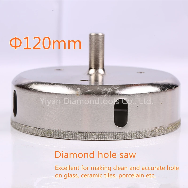 1pc 120mm diamond coated drill bit hole saw cutter for glass concrete hole cutting free shipping