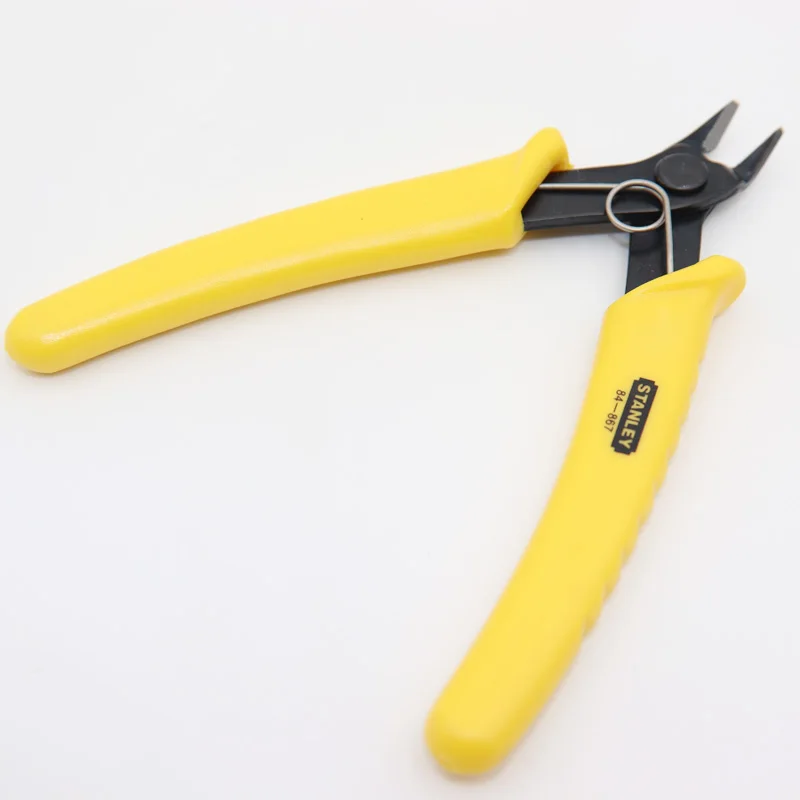 Stanley 1PC mini plastic side trim flush cutting cutter plastic trim diagonal cutting pliers micro electrical soft wire cutters