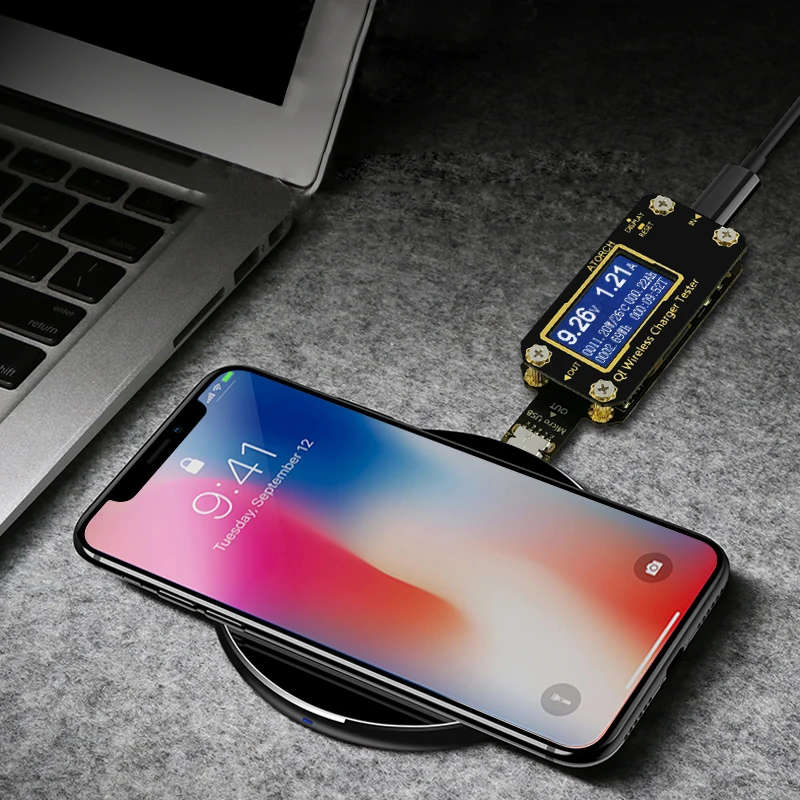 QI Wireless Charger Micro USB Tester Voltage ammeter SAMSUNG S8 S6 Edge S6edge+ Plus S7 S7Edge Note5 iphone 8/8 plus/Iphone X