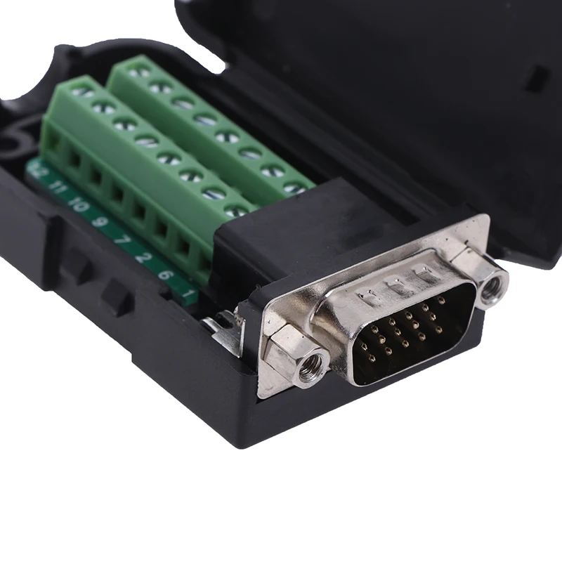 New Hpt D-SUB DB15 VGA Female / Male 3 Rows 15 Pin Plug Breakout Terminals Connectors High Quality 1PC