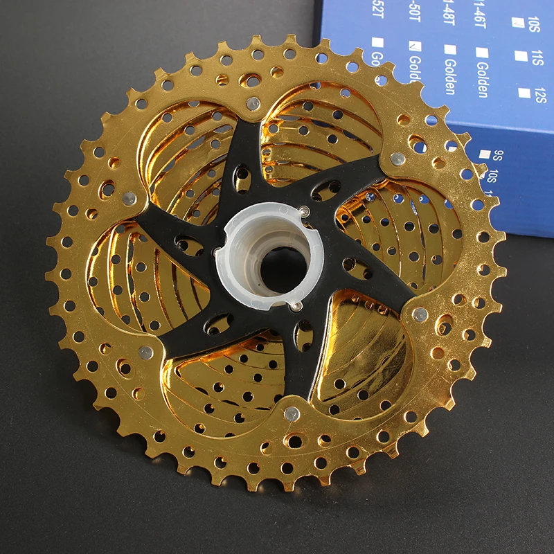 SUNSHINE-SZ 11-40T 10Speed Cassette 10 s Gold Freewheel MTB Mountain Bike Bicycle Steel Golden Sprockets for parts System