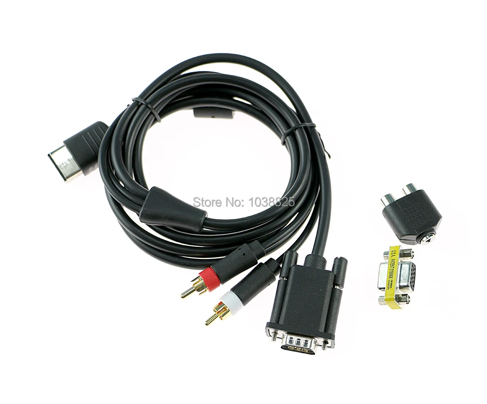 1pc High Definition VGA Cable VGA Sound Adapter HD Box PAL NTSC Cable For Sega Dreamcast Video Games Console