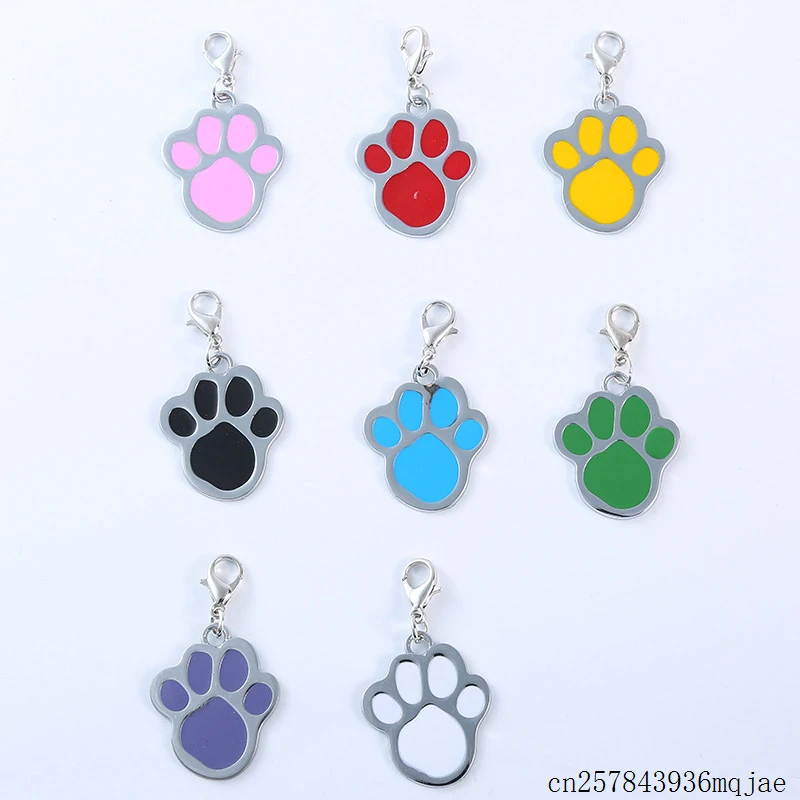 200pcs Footprints Dog Tags Pet Pendant Decor Footprint Identity Card Lovely Pet Jewelry Popular Pet Accessories