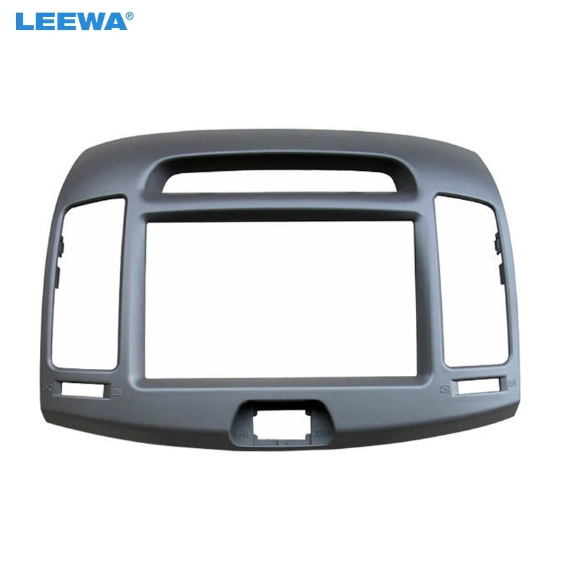 

LEEWA Car 2Din DVD Radio Fascia Frame for Hyundai Elantra 2006-2011(Korean Type,LHD) Stereo Face Panel Trim Kit #CA5151