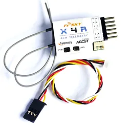 FrSky X4R 4ch 2.4Ghz ACCST Receiver (w/Telemetry) output PWM channel For X9D Plus QX7 X10 X20 RadioMaster FPV Glider Airplane