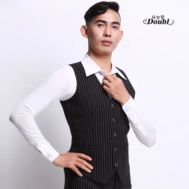 Vũ Điệu Latin Costumse Nhảy Latin Áo Vest Nam La Tinh Nhảy Múa S-3XL