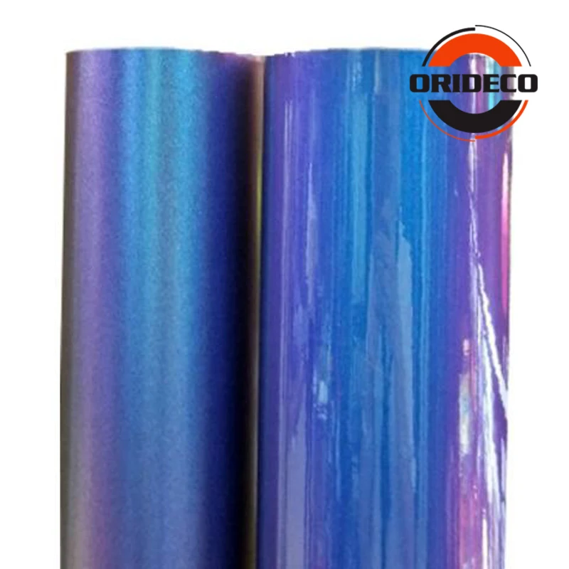 

1.52*20M Matte&Glossy Chameleon Pearl Glitter Vinyl Sticker Blue Purple Chameleon Car Wrap Film Pearl Flitter Vinyl Film