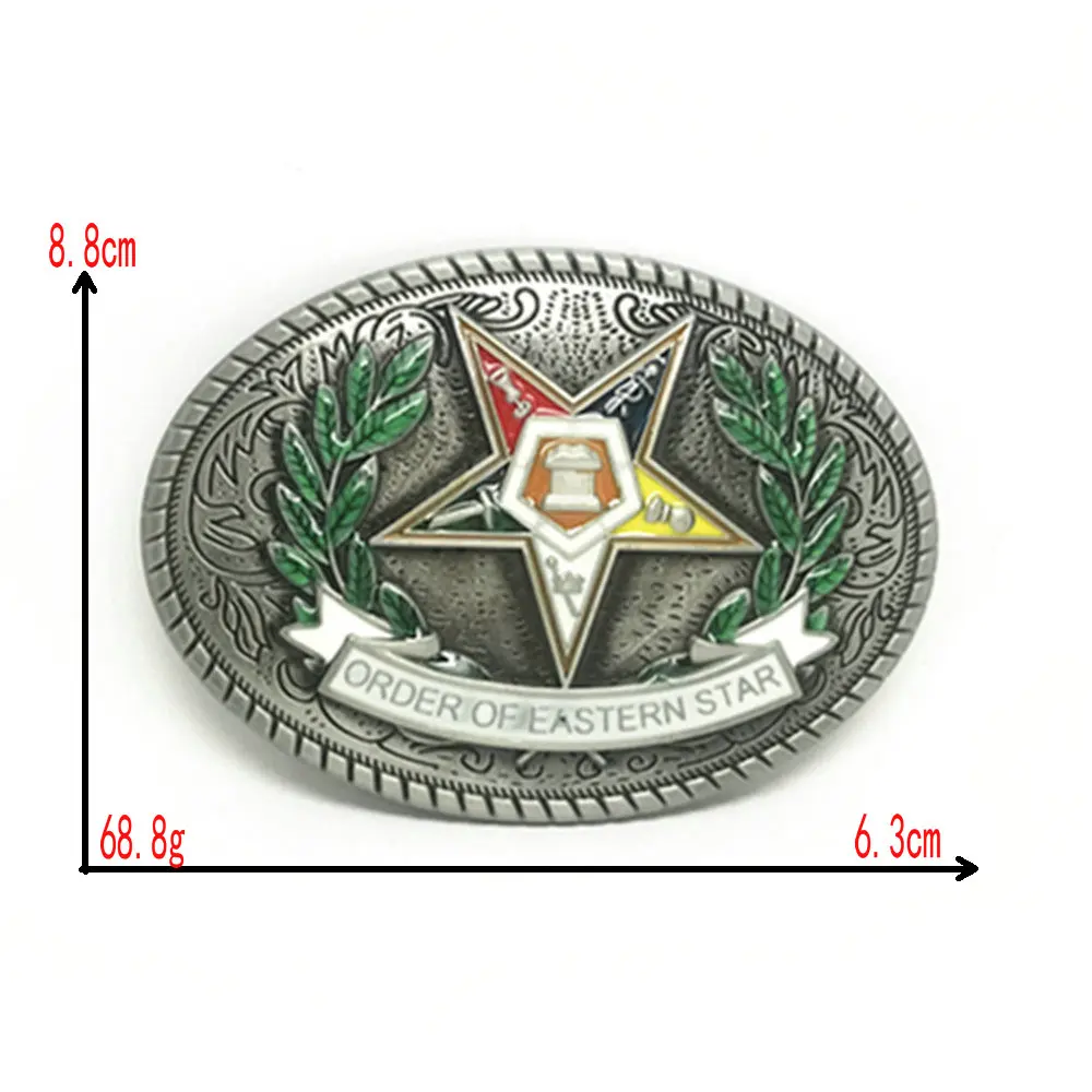 Western cowboy belt buckled 5-star vintage pattern zinc alloy men's fashion buckle suitable for the 4.0 belt