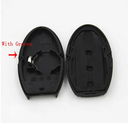 Blank Smart Remote Key Shell 3 Buttons for Nissan GTR Smart Card  (new Models) with insert key blade